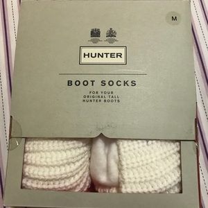 HUNTER White Boot Socks